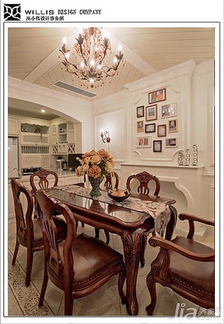 巫小伟混搭风格别墅大气富裕型140平米以上餐厅照片墙餐桌图片