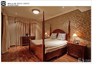 巫小伟混搭风格别墅富裕型140平米以上卧室床图片