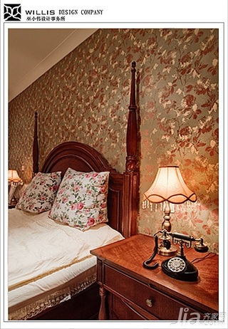 巫小伟混搭风格别墅富裕型140平米以上卧室床图片