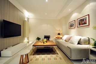简约风格二居室富裕型客厅电视背景墙沙发图片