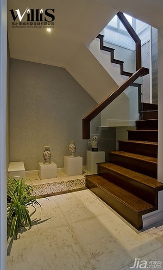 巫小伟中式风格复式富裕型140平米以上楼梯装修效果图