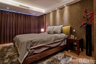 巫小伟简约风格公寓富裕型140平米以上卧室床图片