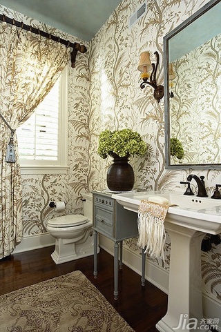 混搭风格小户型富裕型卫生间背景墙洗手台效果图