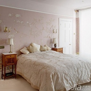 欧式风格浪漫富裕型卧室卧室背景墙床图片