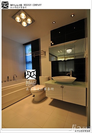 巫小伟简约风格公寓经济型140平米以上卫生间洗手台图片