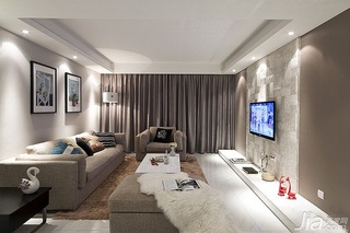 简约风格一居室富裕型90平米客厅吊顶沙发图片