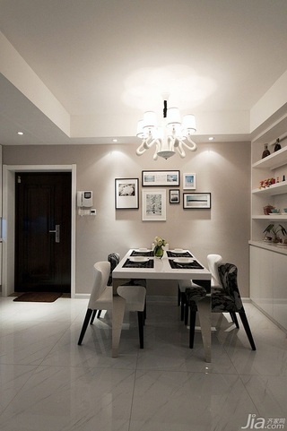 简约风格一居室富裕型90平米餐厅餐桌效果图