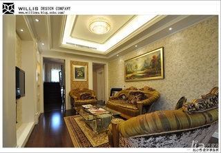 巫小伟欧式风格别墅奢华豪华型140平米以上客厅吊顶沙发图片