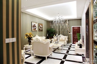 新古典风格别墅富裕型140平米以上客厅沙发背景墙效果图