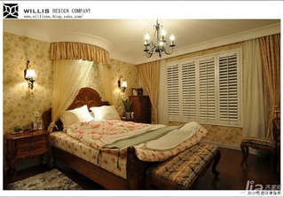 巫小伟地中海风格公寓浪漫富裕型130平米卧室床效果图