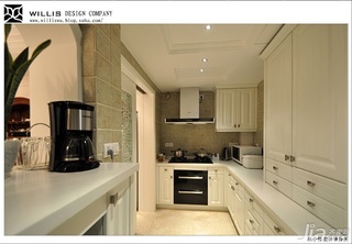 巫小伟地中海风格公寓白色富裕型130平米厨房橱柜图片