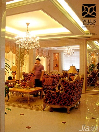 巫小伟欧式风格别墅奢华豪华型140平米以上客厅吊顶沙发效果图