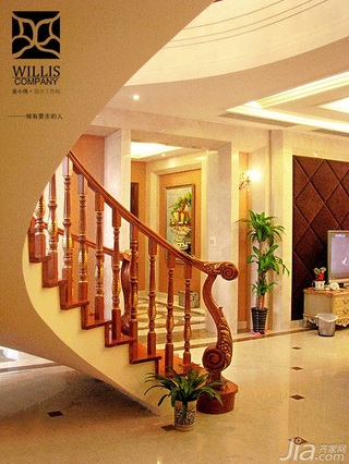 巫小伟欧式风格别墅奢华豪华型140平米以上楼梯装修图片