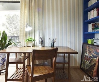 简约风格二居室富裕型80平米卧室书桌图片