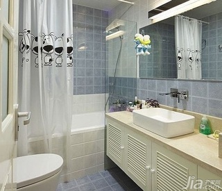 简约风格二居室富裕型80平米卫生间洗手台效果图