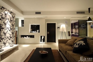 简约风格一居室富裕型90平米客厅吊顶沙发婚房家装图