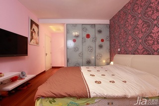简约风格一居室经济型卧室卧室背景墙床效果图