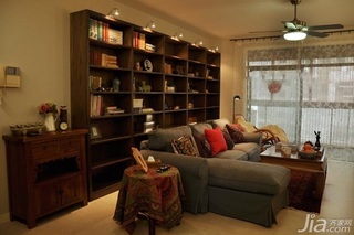 中式风格二居室富裕型80平米客厅沙发背景墙沙发效果图