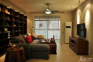 中式风格二居室富裕型80平米客厅沙发效果图