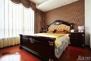 新古典风格别墅富裕型130平米卧室卧室背景墙床效果图