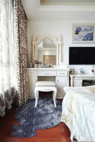 新古典风格别墅富裕型130平米卧室梳妆台图片