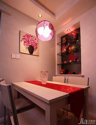 简约风格二居室经济型60平米餐厅餐桌婚房平面图