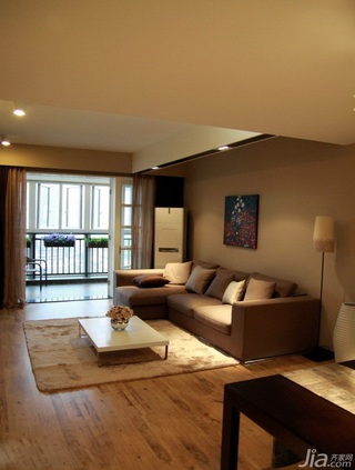 简约风格二居室经济型80平米客厅吊顶沙发效果图