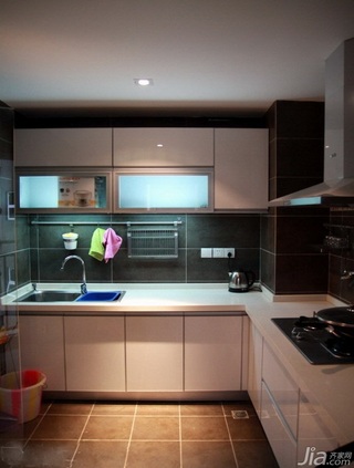 简约风格二居室经济型80平米厨房橱柜定做