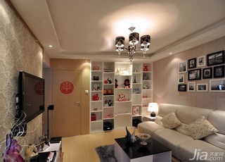 简约风格二居室经济型80平米客厅吊顶茶几图片