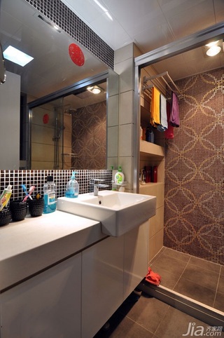 简约风格二居室经济型80平米卫生间洗手台图片