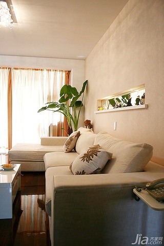 简约风格一居室经济型70平米客厅沙发图片