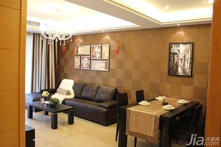 简约风格二居室富裕型110平米客厅沙发背景墙沙发效果图