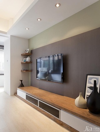 简约风格一居室富裕型100平米客厅吊顶电视柜图片