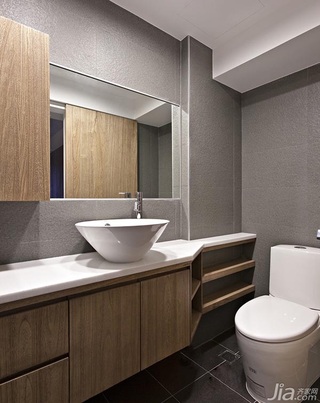 简约风格一居室富裕型100平米卫生间洗手台图片