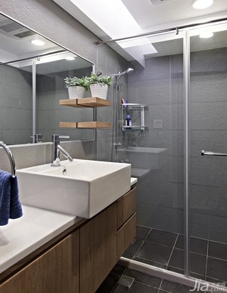 简约风格一居室富裕型100平米卫生间洗手台效果图