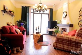混搭风格二居室富裕型80平米客厅沙发图片