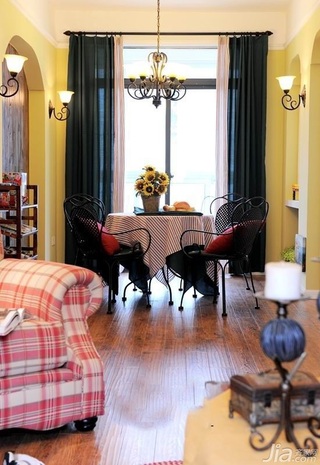 混搭风格二居室富裕型80平米餐厅餐桌图片
