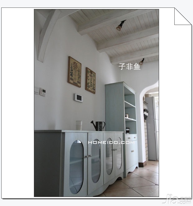 子非鱼,公寓装修,120平米装修,经济型装修,地中海风格,玄关,鞋柜