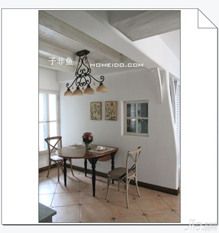 地中海风格公寓经济型120平米餐厅餐桌图片