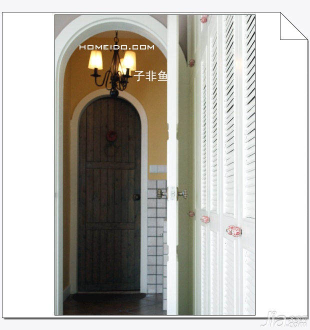 子非鱼,公寓装修,120平米装修,经济型装修,美式乡村风格,过道,衣柜