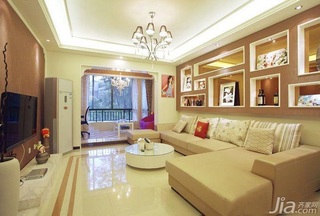简约风格一居室富裕型90平米客厅沙发背景墙沙发图片