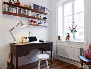 北欧风格一居室经济型工作区书桌图片