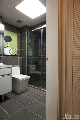 简约风格一居室富裕型卫生间装修图片