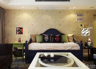 新古典风格二居室富裕型130平米客厅沙发背景墙沙发图片