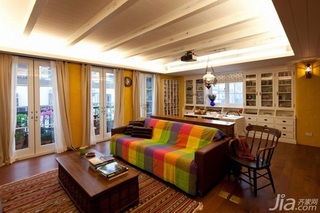 混搭风格二居室富裕型140平米以上客厅吊顶沙发图片