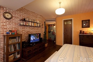 混搭风格二居室富裕型140平米以上卧室卧室背景墙电视柜效果图