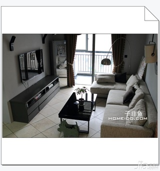 欧式风格小户型实用经济型60平米客厅沙发图片