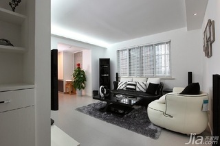 简约风格二居室简洁黑白富裕型90平米客厅吊顶沙发效果图