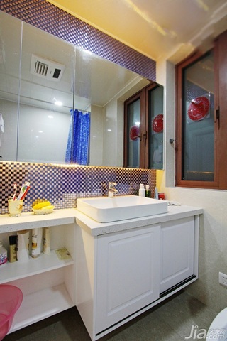 简约风格一居室经济型100平米卫生间洗手台婚房平面图