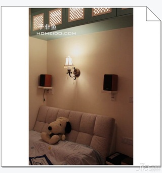 田园风格小户型浪漫经济型50平米卧室床图片